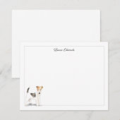 Wire Fox Terrier Gray Border Personalized Notitiekaartje (Voorkant / Achterkant)