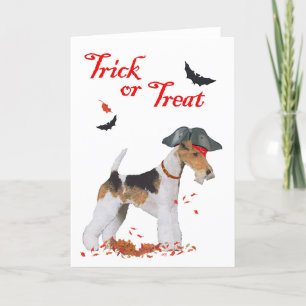 Wire Fox Terrier Halloween Kaart