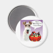 Wire Fox Terrier Halloween Snoep Magneet (Voorkant / Achterkant)