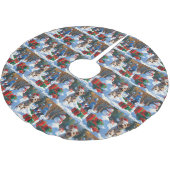 Wire Fox Terrier Hardloopsneeuw met kerst Pet Kerstboom Rok (Gekanteld)