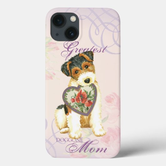 Wire Fox Terrier Heart Mam Case-Mate iPhone Case (Achterkant)