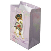 Wire Fox Terrier Heart Mam Medium Cadeauzakje (Achterkant Gekanteld)
