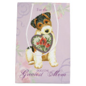 Wire Fox Terrier Heart Mam Medium Cadeauzakje (Achterkant)