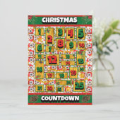 Wire Fox Terrier Hond Countdown Kerst Advent Feestdagenkaart (Staand voorkant)