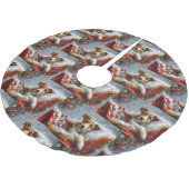 Wire Fox Terrier Hond Kerstfeest Kerstboom Rok (Gekanteld)