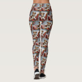 Wire Fox Terrier Hond Kerstfeest Leggings (Achterkant)