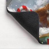 Wire Fox Terrier Hond Kerstfeest Muismat (Hoek)