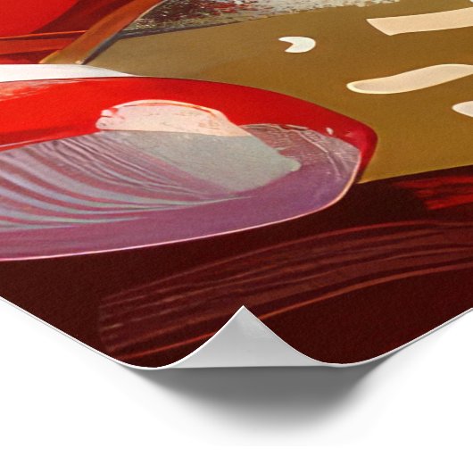 Wire Fox Terrier Hond Kerstfeest Poster (Hoek)