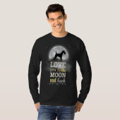 Wire Fox Terriër Hond Liefde Naar De Maan T-shirt (Voorkant volledig)