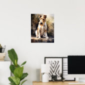 Wire Fox Terrier Hondenkunst Print Poster (Thuiskantoor)