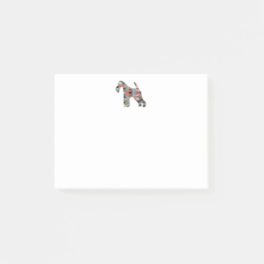 Wire Fox Terrier Hondenras Geo Silhouette Post-it® Notes (Voorkant)