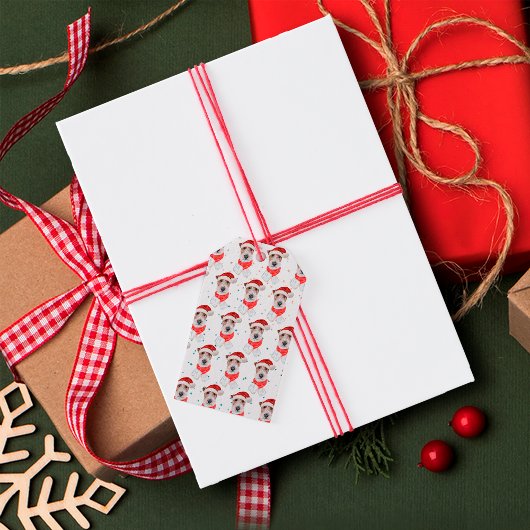 Wire Fox Terrier hondenras Kerststerren Cadeaulabel
