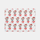 Wire Fox Terrier hondenras Kerststerren Fleece Deken (Voorkant (Horizontaal))