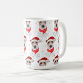 Wire Fox Terrier hondenras Kerststerren Koffiemok (Voorkant rechts)