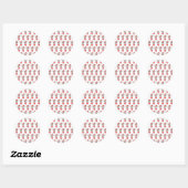 Wire Fox Terrier Hondenras Kerststerren Ronde Sticker (Vel)