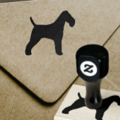 Wire Fox Terrier Hondenras Silhouette Rubberstempel