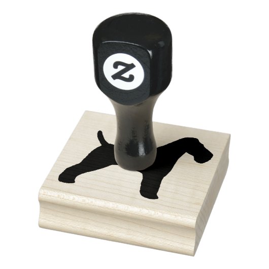 Wire Fox Terrier Hondenras Silhouette Rubberstempel (Stempel)
