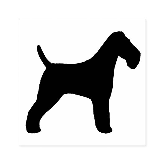 Wire Fox Terrier Hondenras Silhouette Rubberstempel (Afrduk)