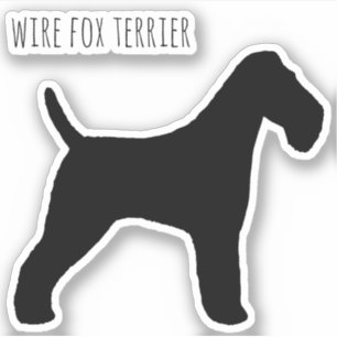 Wire Fox Terrier Hondensilhouet Vinyl Sticker