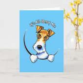 Wire Fox Terrier IAAM Kaart (Gele Bloem)