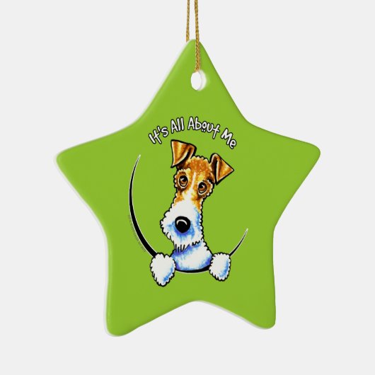 Wire Fox Terrier IAAM Keramisch Ornament (Rechts)
