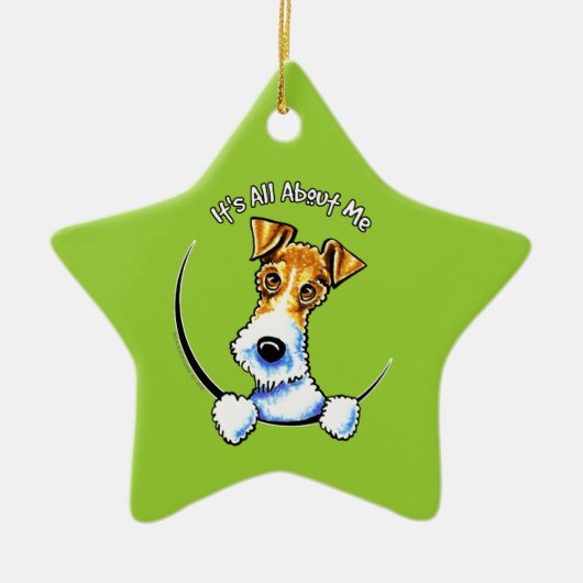 Wire Fox Terrier IAAM Keramisch Ornament (Voorkant)