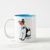 Wire Fox Terrier in Amerika Tweekleurige Koffiemok (Links)