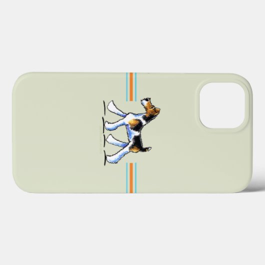 Wire Fox Terrier in beweging Case-Mate iPhone Case (Achterkant (horizontaal))