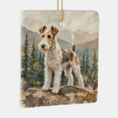 Wire Fox Terrier Keramisch Ornament (Rechts)