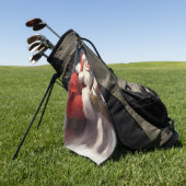 Wire Fox Terrier Kerstman Feestelijke Kerstmis Golfhanddoek (Groen)