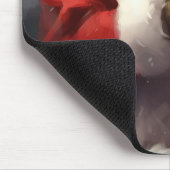 Wire Fox Terrier Kerstman Feestelijke Kerstmis Muismat (Hoek)