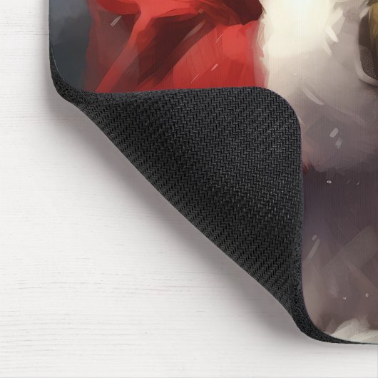 Wire Fox Terrier Kerstman Feestelijke Kerstmis Muismat (Hoek)