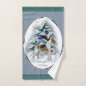 Wire Fox Terrier Kerstmis Bad Handdoek (Handdoek)