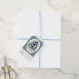 Wire Fox Terrier Kerstmis Cadeaulabel