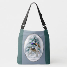 Wire Fox Terrier Kerstmis Crossbody Tas