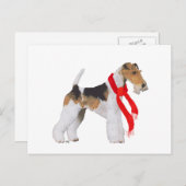 Wire Fox Terrier Kerstmis Feestdagenkaart (Voorkant / Achterkant)