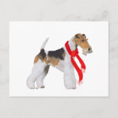 Wire Fox Terrier Kerstmis Feestdagenkaart (Voorkant)