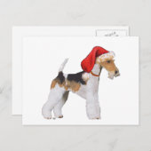 Wire Fox Terrier Kerstmis Feestdagenkaart (Voorkant / Achterkant)