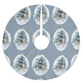 Wire Fox Terrier Kerstmis Kerstboom Rok (Voorkant)