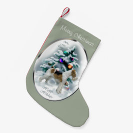 Wire Fox Terrier Kerstmis Kleine Kerstsok