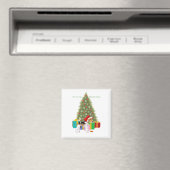 Wire Fox Terrier Kerstmis Magneet (Insitu (Vaatwasser))