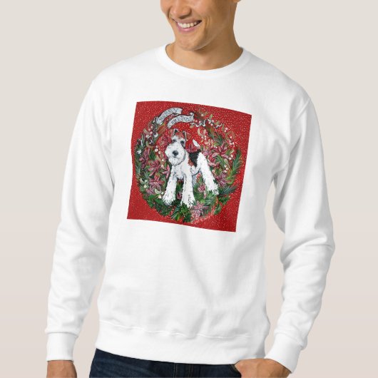 Wire Fox Terrier Kerstmis Trui (Voorkant)