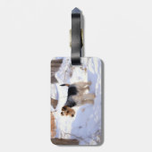 Wire Fox Terrier Laat het sneeuwen Kerstmis Bagagelabel (Achterkant verticaal)