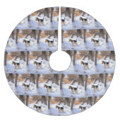 Wire Fox Terrier Laat het sneeuwen Kerstmis Kerstboom Rok (Voorkant)