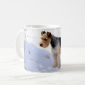 Wire Fox Terrier Laat het sneeuwen Kerstmis Koffiemok (Voorkant links)