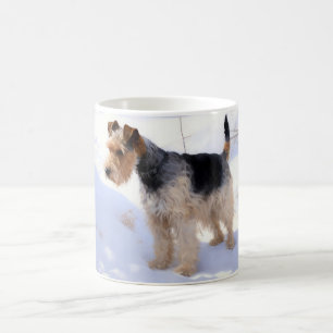 Wire Fox Terrier Laat het sneeuwen Kerstmis Koffiemok