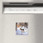 Wire Fox Terrier Laat het sneeuwen Kerstmis Magneet (Insitu (Vaatwasser))