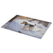 Wire Fox Terrier Laat het sneeuwen Kerstmis Snijplank (Hoek)