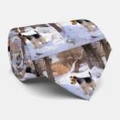 Wire Fox Terrier Laat het sneeuwen Kerstmis Stropdas (Opgerold)