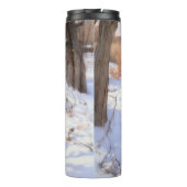 Wire Fox Terrier Laat het sneeuwen Kerstmis Thermosbeker (Achterkant)